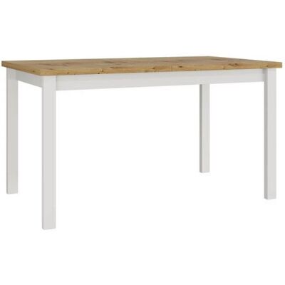 VENETI Rozkladací jedálenský stôl 140x80 cm ELISEK 2 - dub artisan / biely VENETI Rozkladací jedálenský stôl 140x80 cm ELISEK 2 - dub artisan / biely