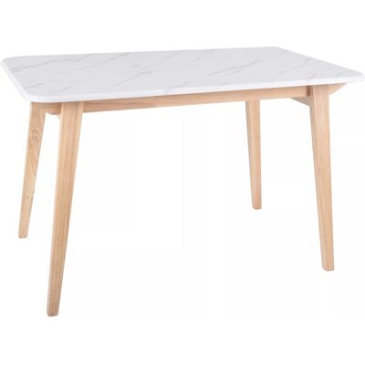 VENETI Jedálenský stôl 120x75 SURAJ - mramor / dub VENETI Jedálenský stôl 120x75 SURAJ - mramor / dub