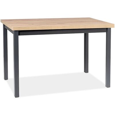 VENETI Rozkladací jedálenský stôl 120(160)x68 ANTHONY - dub artisan / čierny VENETI Rozkladací jedálenský stôl 120(160)x68 ANTHONY - dub artisan / čierny