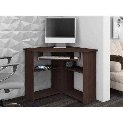 VENETI Rohový PC stôl DRIONAS - wenge VENETI Rohový PC stôl DRIONAS - wenge