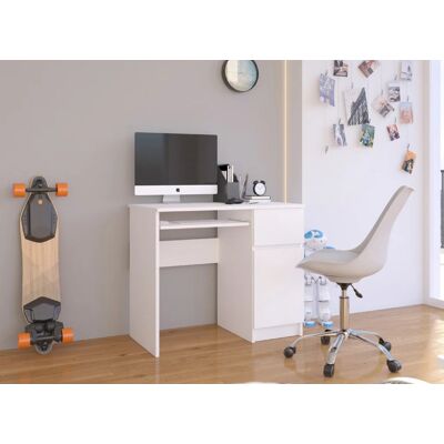 VENETI PC stôl KALRION - biely, pravé prevedenie VENETI PC stôl KALRION - biely, pravé prevedenie