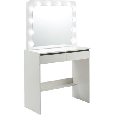 Toaletný stolík LEOMAR s LED osvetlením - biely Toaletný stolík LEOMAR s LED osvetlením - biely