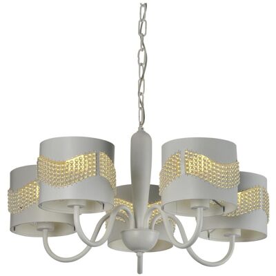 Moderné päťramenné závesné svetlo ANTONIO - 5xE27, 60W, biele Moderné päťramenné závesné svetlo ANTONIO - 5xE27, 60W, biele