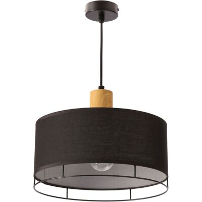 Závesné okrúhle osvetlenie ARDI - 1xE27, 40W, čierne / hnedé Závesné okrúhle osvetlenie ARDI - 1xE27, 40W, čierne / hnedé
