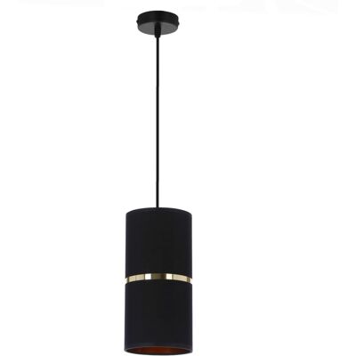 Moderné závesné svetlo GINA - 1xE27, 60W, čierne / zlaté Moderné závesné svetlo GINA - 1xE27, 60W, čierne / zlaté