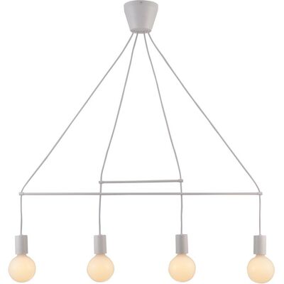 Industriálne závesné svetlo ALTO - 4xE27, 40W, matné biele Industriálne závesné svetlo ALTO - 4xE27, 40W, matné biele