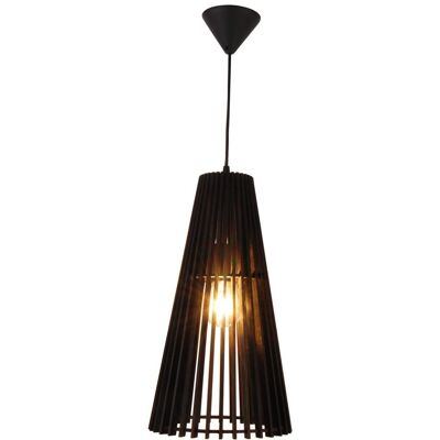 Závesné drevené osvetlenie OSAKA - 1xE27, 40W, čierne Závesné drevené osvetlenie OSAKA - 1xE27, 40W, čierne