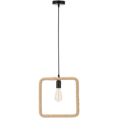 Závesné svetlo QUADRO - 1xE27, 40W, čierne / béžové Závesné svetlo QUADRO - 1xE27, 40W, čierne / béžové