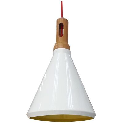 Závesné svetlo na lanku ROBINSON - 1xE27, 60W, biele / žlté Závesné svetlo na lanku ROBINSON - 1xE27, 60W, biele / žlté