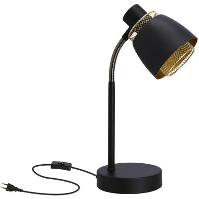 Moderná stolná lampa ALEKSANDRIA - 1xE14, 40W, zlatá / čierna Moderná stolná lampa ALEKSANDRIA - 1xE14, 40W, zlatá / čierna