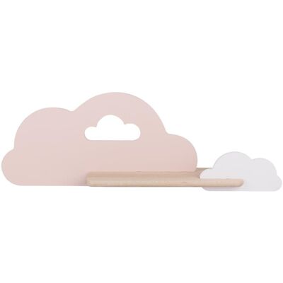 Detské nástenné LED svietidlo s poličkou CLOUD - 5W, 4000K (denná biela), ružové / biele Detské nástenné LED svietidlo s poličkou CLOUD - 5W, 4000K (denná biela), ružové / biele