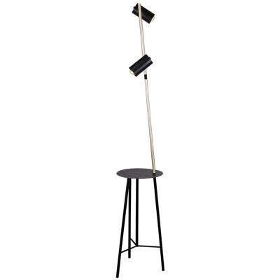 Dizajnová podlahová lampa PERRET - 2xGU10, 15W, čierna / zlatá Dizajnová podlahová lampa PERRET - 2xGU10, 15W, čierna / zlatá