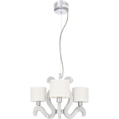 Trojramenné závesné svetlo AMBROSIA - 3xE14, 40W + LED 18,4 W, 2800K (teplá biela), chrómované Trojramenné závesné svetlo AMBROSIA - 3xE14, 40W + LED 18,4 W, 2800K (teplá biela), chrómované
