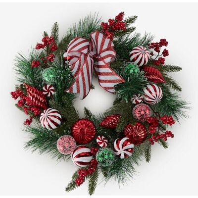 bonprix Veniec na dvere s mašľou a guľami 0 unisex bonprix Veniec na dvere s mašľou a guľami 0 unisex