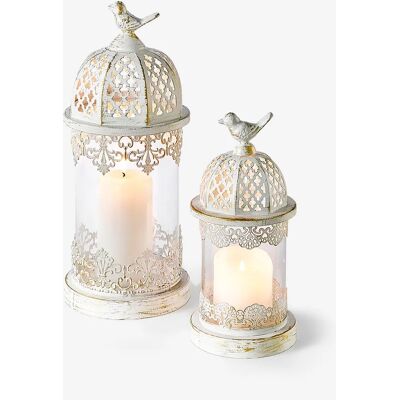 bonprix Záhradné lampáše so sklom 2-dielna sada veľký lampáš: (H) 355cm malý lampáš: (H) 255cm unisex bonprix Záhradné lampáše so sklom 2-dielna sada veľký lampáš: (H) 355cm malý lampáš: (H) 255cm unisex