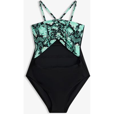 bonprix Jednodielne plavky bandeau na zaviazanie vzadu na krku 46 female bonprix Jednodielne plavky bandeau na zaviazanie vzadu na krku 46 female