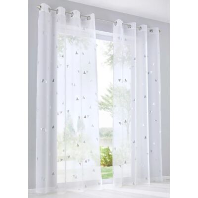 bonprix Transparentná záclona s lesklou potlačou (1 ks) D/Š: 145/140 cm unisex bonprix Transparentná záclona s lesklou potlačou (1 ks) D/Š: 145/140 cm unisex