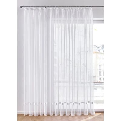 bonprix Záclona so saténovým pásom D/Š: 170/450 cm unisex bonprix Záclona so saténovým pásom D/Š: 170/450 cm unisex