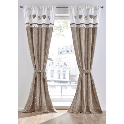 bonprix Bio bavlnený záves s dekoračnými úchytmi (1 ks) v/š: 225/110 cm unisex bonprix Bio bavlnený záves s dekoračnými úchytmi (1 ks) v/š: 225/110 cm unisex