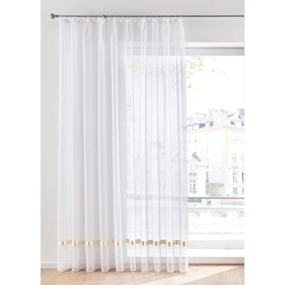 bonprix Záclona so saténovým pásom D/Š: 245/300 cm unisex bonprix Záclona so saténovým pásom D/Š: 245/300 cm unisex