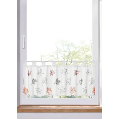 bonprix Vitrážková záclona s listovanou výšivkou D/Š: 30/90 cm unisex bonprix Vitrážková záclona s listovanou výšivkou D/Š: 30/90 cm unisex