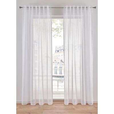 bonprix Záclona z ľahkého voálu s prekrývanými slučkami (1 ks v balení) D/Š: 245/140 cm unisex bonprix Záclona z ľahkého voálu s prekrývanými slučkami (1 ks v balení) D/Š: 245/140 cm unisex