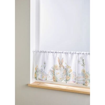 bonprix Vitrážková záclona s potlačou zajaca D/Š: 30/90 cm unisex bonprix Vitrážková záclona s potlačou zajaca D/Š: 30/90 cm unisex