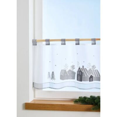 bonprix Vitrážková záclona s výšivkou domčekov D/Š: 60/150 cm unisex bonprix Vitrážková záclona s výšivkou domčekov D/Š: 60/150 cm unisex