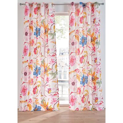 bonprix Záclona z recyklovaného polyesteru s kvetovanou potlačou (1 ks) D/Š: 225/135 cm unisex bonprix Záclona z recyklovaného polyesteru s kvetovanou potlačou (1 ks) D/Š: 225/135 cm unisex