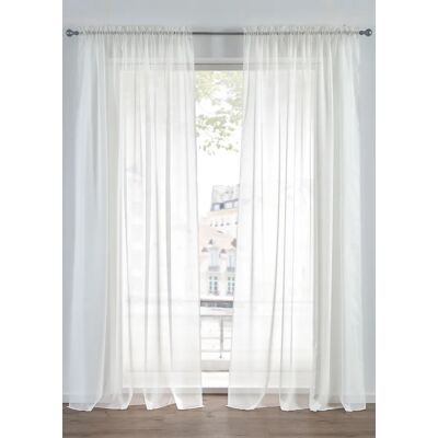 bonprix Záclona z ľahkého voálu so sťahovaním (2 ks v balení) D/Š: 175/150 cm unisex bonprix Záclona z ľahkého voálu so sťahovaním (2 ks v balení) D/Š: 175/150 cm unisex