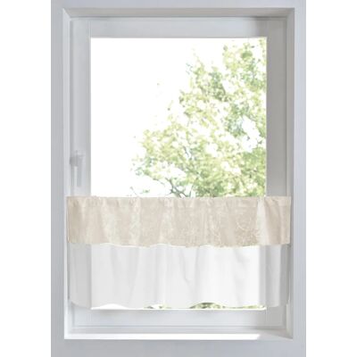 bonprix Vitrážková záclona z bio bavlny s výšivkou D/Š: 45/90 cm unisex bonprix Vitrážková záclona z bio bavlny s výšivkou D/Š: 45/90 cm unisex