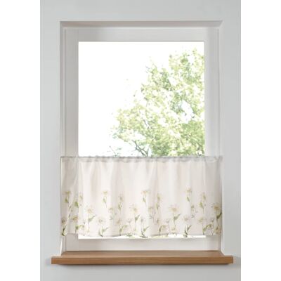 bonprix Vitrážková záclona s kvetovanou potlačou D/Š: 30/90 cm unisex bonprix Vitrážková záclona s kvetovanou potlačou D/Š: 30/90 cm unisex