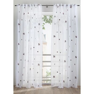 bonprix Záclona s výšivkou (1 ks), s prekrývanými slučkami D/Š: 245/130 cm unisex bonprix Záclona s výšivkou (1 ks), s prekrývanými slučkami D/Š: 245/130 cm unisex