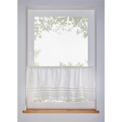 bonprix Vitrážková záclona bio bavlna s volánom D/Š: 45/85 cm unisex bonprix Vitrážková záclona bio bavlna s volánom D/Š: 45/85 cm unisex