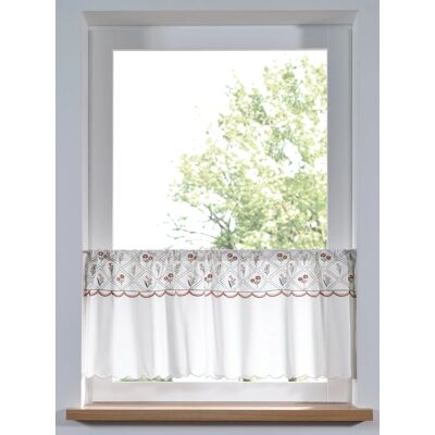 bonprix Vitrážková záclona s výšivkou, bio bavlna D/Š: 30/90 cm unisex bonprix Vitrážková záclona s výšivkou, bio bavlna D/Š: 30/90 cm unisex