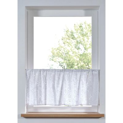 bonprix Vitrážková záclona s dierkovanou výšivkou, z bio bavlny D/Š: 30/90 cm unisex bonprix Vitrážková záclona s dierkovanou výšivkou, z bio bavlny D/Š: 30/90 cm unisex