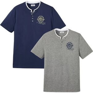 bonprix Tričko s gombičkami a krátkym rukávom (2 ks), bio bavlna 60/62 (XXL) male bonprix Tričko s gombičkami a krátkym rukávom (2 ks), bio bavlna 60/62 (XXL) male