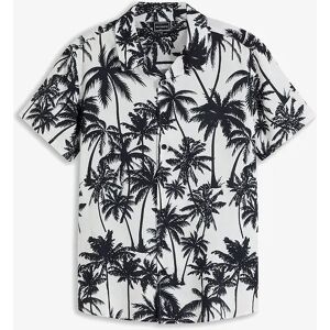 bonprix Košeľa s krátkym rukávom z viskózy, Slim Fit 45/46 (XXL) male bonprix Košeľa s krátkym rukávom z viskózy, Slim Fit 45/46 (XXL) male