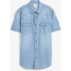 bonprix Džínsová košeľa, krátky rukáv, Slim Fit, bio bavlna 49/50 (4XL) male bonprix Džínsová košeľa, krátky rukáv, Slim Fit, bio bavlna 49/50 (4XL) male