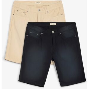bonprix Strečové bermudy s komfortným pásom, colored denim, regular fit (2 ks) 40 male bonprix Strečové bermudy s komfortným pásom, colored denim, regular fit (2 ks) 40 male