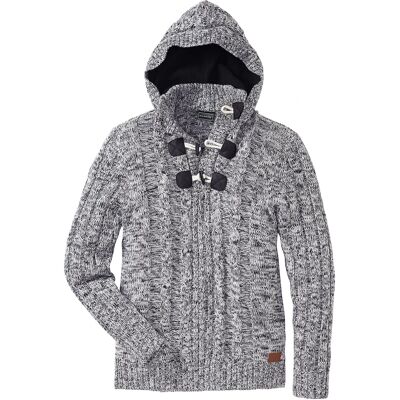 bonprix Hrubo pletený pulóver s kapucňou a bavlnou 68/70 (4XL) male bonprix Hrubo pletený pulóver s kapucňou a bavlnou 68/70 (4XL) male