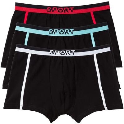 bonprix Boxerské šortky (3 ks), úzke, s bavlnou 8 (XXL) male bonprix Boxerské šortky (3 ks), úzke, s bavlnou 8 (XXL) male