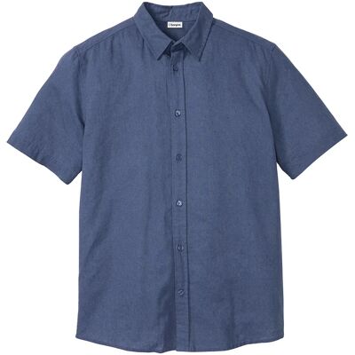 bonprix Košeľa s krátkym rukávom s plátnom 49/50 (4XL) male bonprix Košeľa s krátkym rukávom s plátnom 49/50 (4XL) male