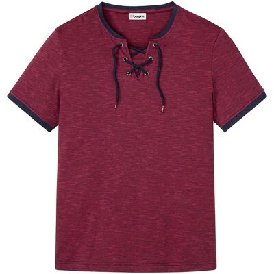 bonprix Tričko so šnurovačkou z bio bavlny 52/54 (L) male bonprix Tričko so šnurovačkou z bio bavlny 52/54 (L) male