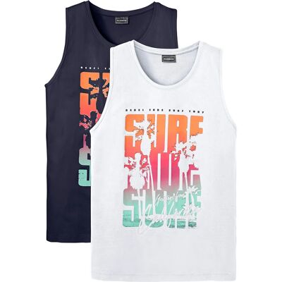 bonprix Tielko (2 ks), Slim Fit 48/50 (M) male bonprix Tielko (2 ks), Slim Fit 48/50 (M) male