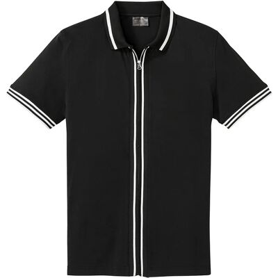 bonprix Piqué polo tričko so zipsom z čistej bavlny 44/46 (S) male bonprix Piqué polo tričko so zipsom z čistej bavlny 44/46 (S) male