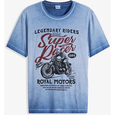 bonprix Tričko z bio bavlny, vypraný vzhľad 64/66 (3XL) male bonprix Tričko z bio bavlny, vypraný vzhľad 64/66 (3XL) male
