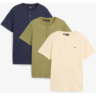 bonprix Tričko s gombičkami z bio bavlny (3 ks) 64/66 (3XL) male bonprix Tričko s gombičkami z bio bavlny (3 ks) 64/66 (3XL) male
