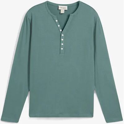 bonprix Tričko s dlhým rukávom z bio bavlny, Slim Fit 52/54 (L) male bonprix Tričko s dlhým rukávom z bio bavlny, Slim Fit 52/54 (L) male