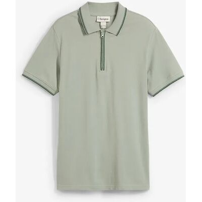 bonprix Piqué polo tričko so zipsom z čistej bavlny 60/62 (XXL) male bonprix Piqué polo tričko so zipsom z čistej bavlny 60/62 (XXL) male